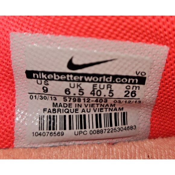 Nike Dual Fusion Womens Training Shoes Sz 9 Gray Coral Orange Athletic Sneakers - Picture 2 of 14